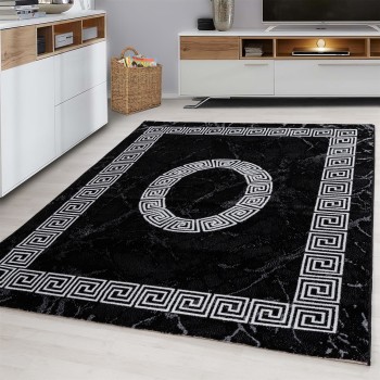 Kurzflor Teppich PLUS Schwarz