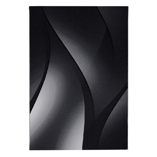 Kurzflor Teppich PLUS Schwarz