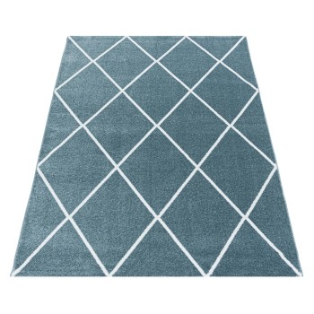 Kurzflor Teppich RIO Blau