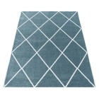Kurzflor Teppich RIO Blau