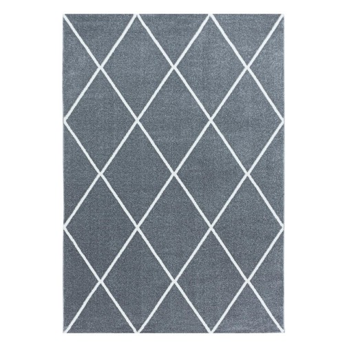 Kurzflor Teppich RIO Silber