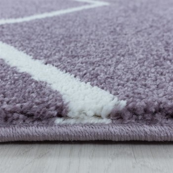 Kurzflor Teppich RIO Violett