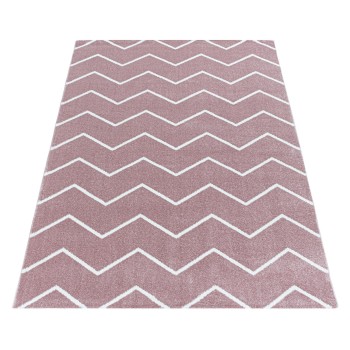Kurzflor Teppich RIO Rosa