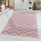 Kurzflor Teppich RIO Rosa