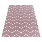 Kurzflor Teppich RIO Rosa