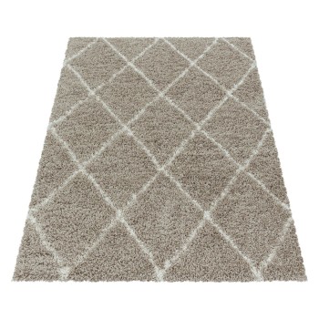 Hochflor Teppich ALVOR Beige