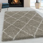 Hochflor Teppich ALVOR Beige