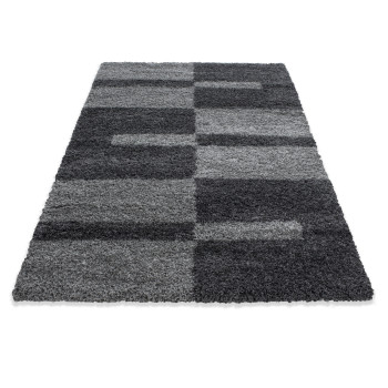 Hochflor Teppich GALA Grau