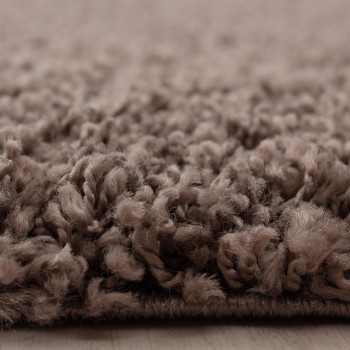 Hochflor Teppich LIFE Taupe