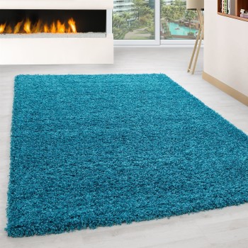 Hochflor Teppich LIFE Türkis