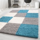 Hochflor Teppich LIFE Türkis