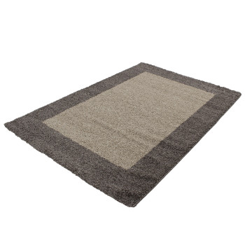 Hochflor Teppich LIFE Taupe