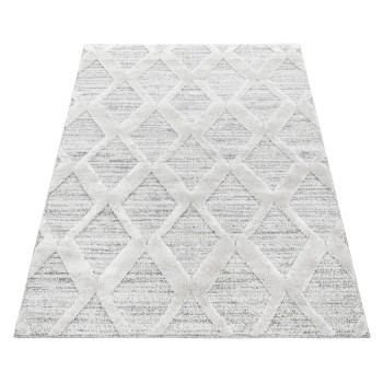 Hochflor Teppich PISA Grau