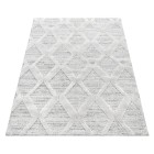 Hochflor Teppich PISA Grau