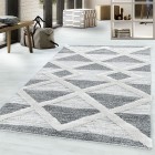 Hochflor Teppich PISA Grau