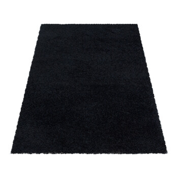 Hochflor Teppich SYDNEY Schwarz