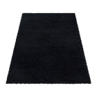 Hochflor Teppich SYDNEY Schwarz