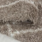 Hochflor Teppich ALVOR Beige 80 cm Rund