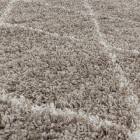 Hochflor Teppich ALVOR Beige 80 cm Rund