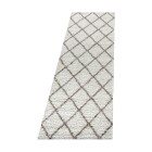 Hochflor Teppich ALVOR Creme 80 x 250 cm