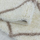 Hochflor Teppich ALVOR Creme 80 x 250 cm