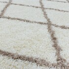 Hochflor Teppich ALVOR Creme 80 x 250 cm