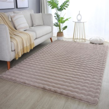 Hochflor Teppich AMBIANCE Beige 120 cm x 170 cm