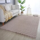 Hochflor Teppich AMBIANCE Beige 120 cm x 170 cm