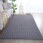Hochflor Teppich AMBIANCE Grau 120 cm x 170 cm
