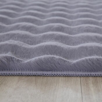 Hochflor Teppich AMBIANCE Grau 140 x 200 cm