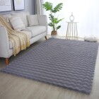 Hochflor Teppich AMBIANCE Grau 140 x 200 cm