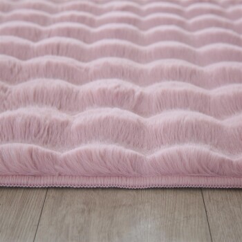 Hochflor Teppich AMBIANCE Rosa 120 cm x 170 cm