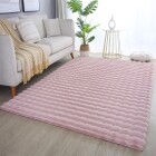 Hochflor Teppich AMBIANCE Rosa 140 x 200 cm