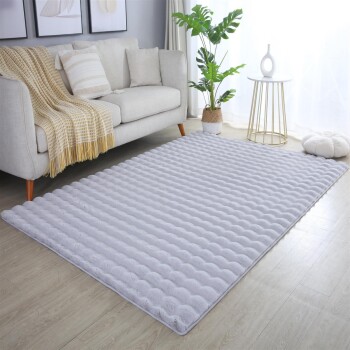 Hochflor Teppich AMBIANCE Silber 80 x 150 cm