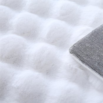 Hochflor Teppich AMBIANCE Weiß 120 cm x 170 cm