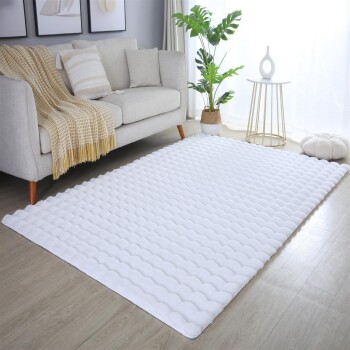 Hochflor Teppich AMBIANCE Weiß 140 x 200 cm