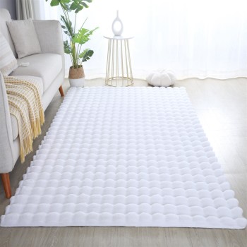 Hochflor Teppich AMBIANCE Weiß 200 cm x 290 cm