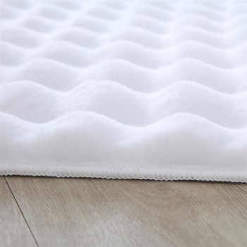 Hochflor Teppich AMBIANCE Weiß 200 cm x 290 cm