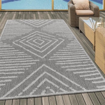 Outdoor Teppich ARUBA Grau 160 cm x 230 cm