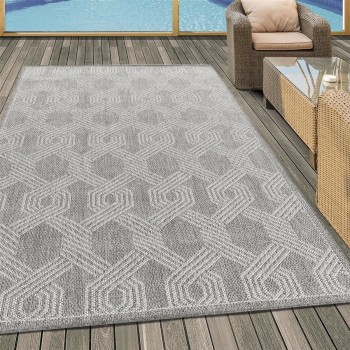 Outdoor Teppich ARUBA Grau 140 x 200 cm