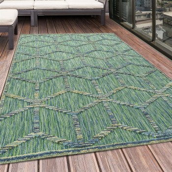 Outdoor Teppich BAHAMA Grün 80 x 250 cm