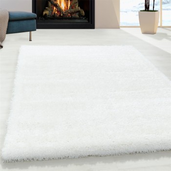 Hochflor Teppich BRILLIANT Weiß 160 cm x 230 cm