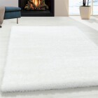 Hochflor Teppich BRILLIANT Weiß 160 cm x 230 cm