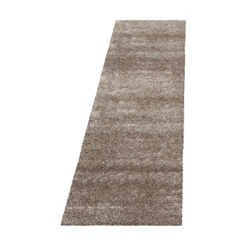 Hochflor Teppich BRILLIANT Taupe 80 x 250 cm
