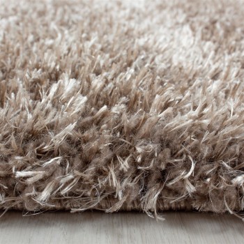 Hochflor Teppich BRILLIANT Taupe 80 x 250 cm