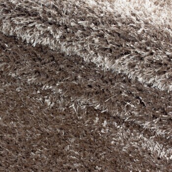 Hochflor Teppich BRILLIANT Taupe 80 x 250 cm