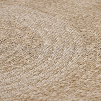 Outdoor Teppich COMILLA Beige 80 cm Rund