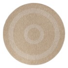 Outdoor Teppich COMILLA Beige 80 cm Rund
