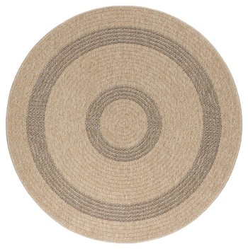 Outdoor Teppich COMILLA Schwarz 120 cm Rund