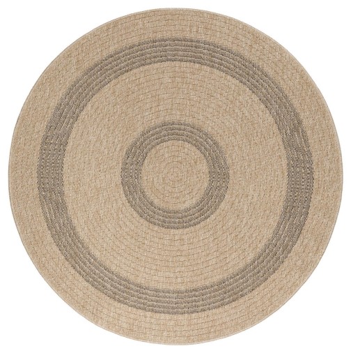 Outdoor Teppich COMILLA Schwarz 80 cm Rund